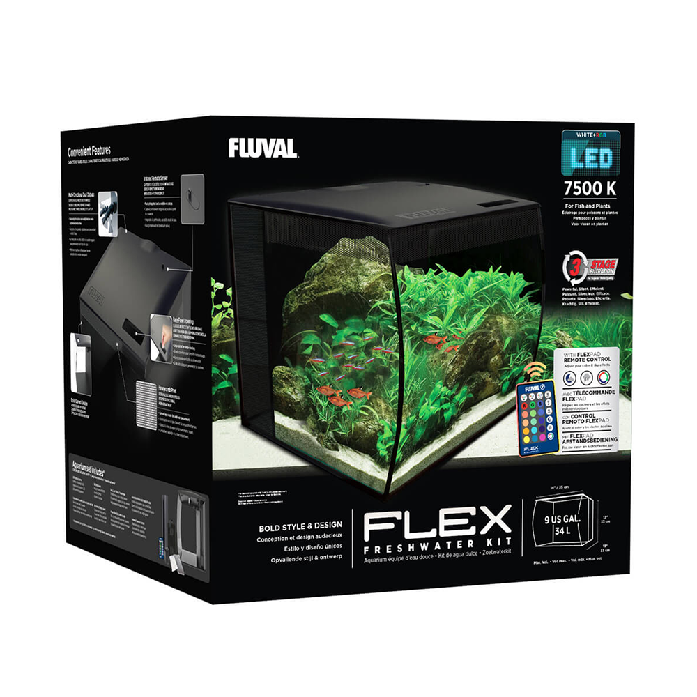 Fluval Flex Aquarium Kit, 9 US Gal / 34 L