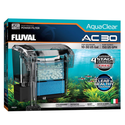 Fluval AC30 Power Filter, 10-30 US Gal / 38-114 L