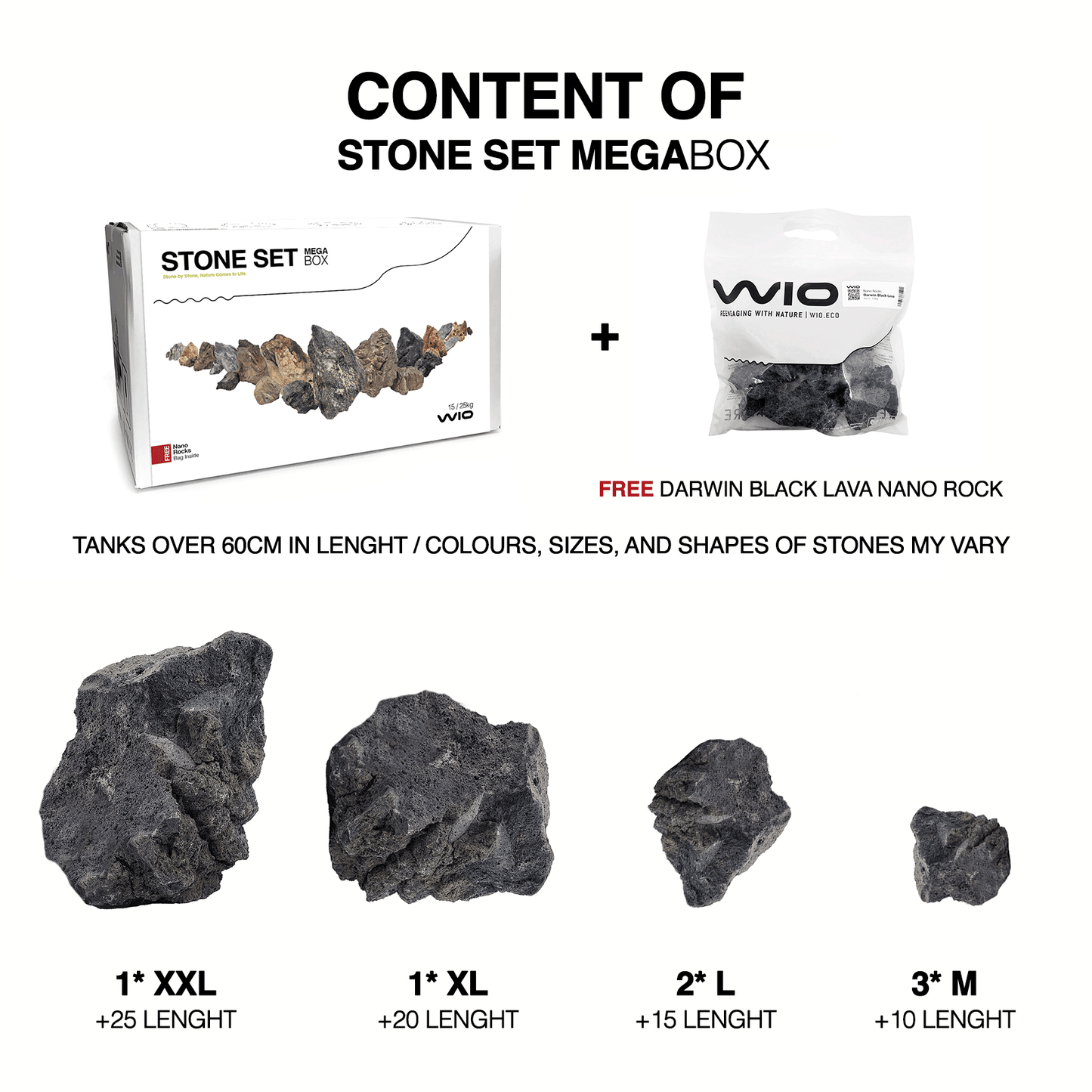 WIO | Stones - Darwin Black Lava Stone