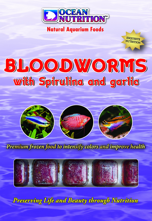 Bloodworms with Spirulina and Garlic - Frozen Food